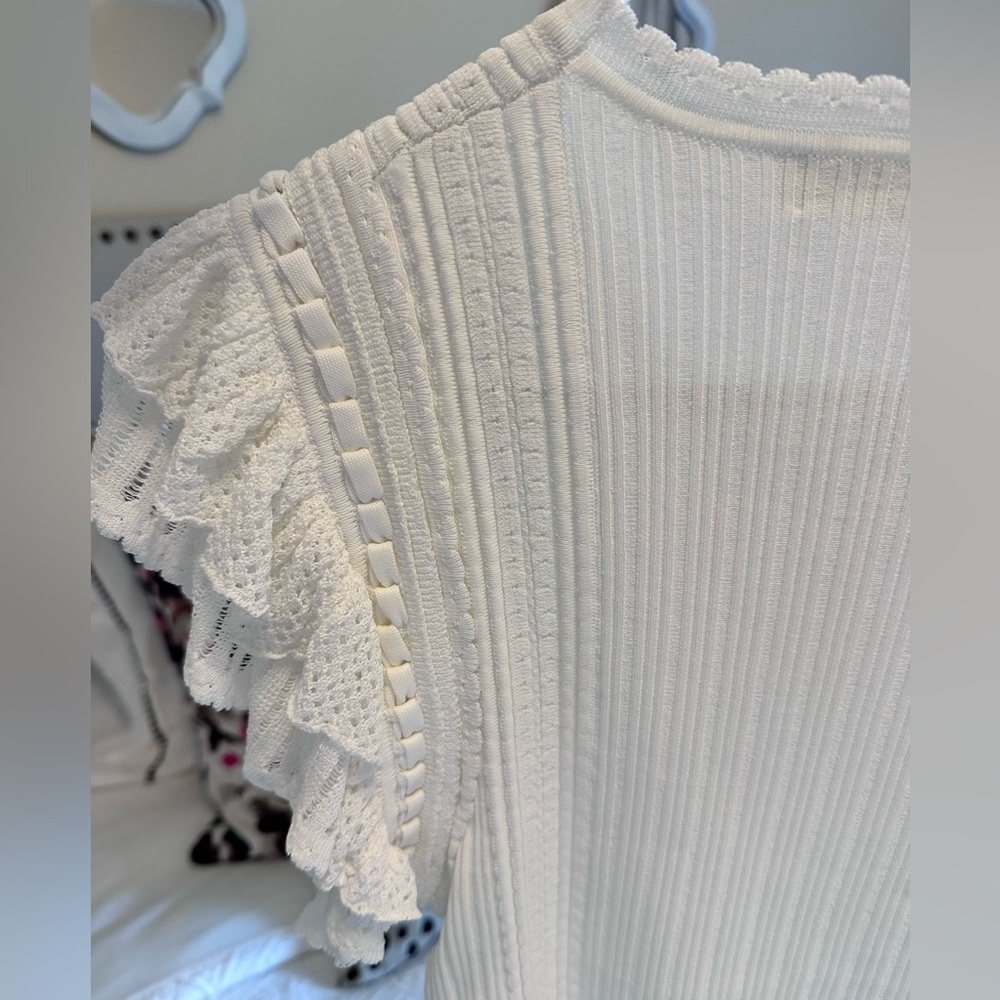 Ulla Johnson Giulia Ruffle Top Pristine Size Medium - Picture 7 of 10